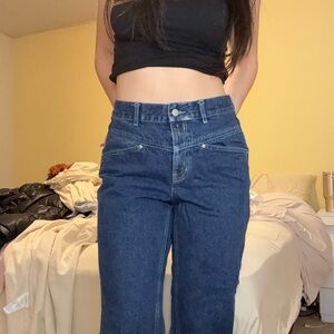 BDG Women's Dark Blue Straight Leg Jeans